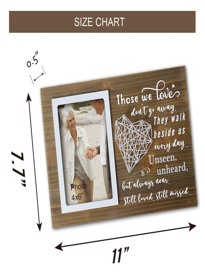 Buecasa Wooden Memorial Picture Frame 4x6 Inches Photo - Bereavement Sympathy Gifts for Loss of Loved One - Image 2